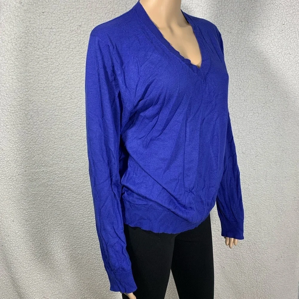 United Colors of Benetton Womens M Blue Soft Sweater Top - Picture 2 of 6